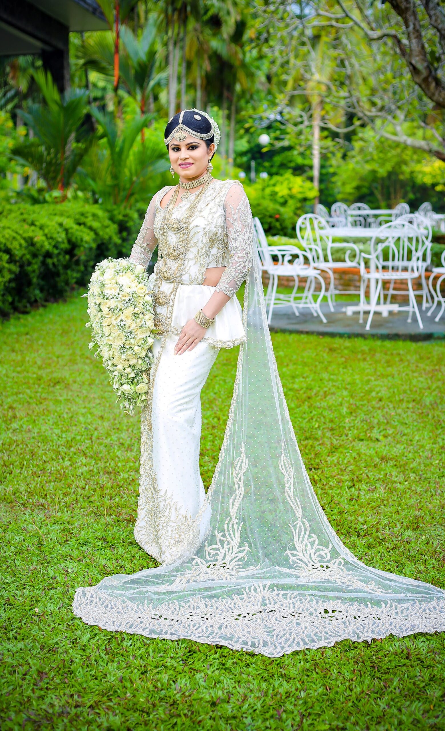 Portrait of a radiant bride on her wedding day.